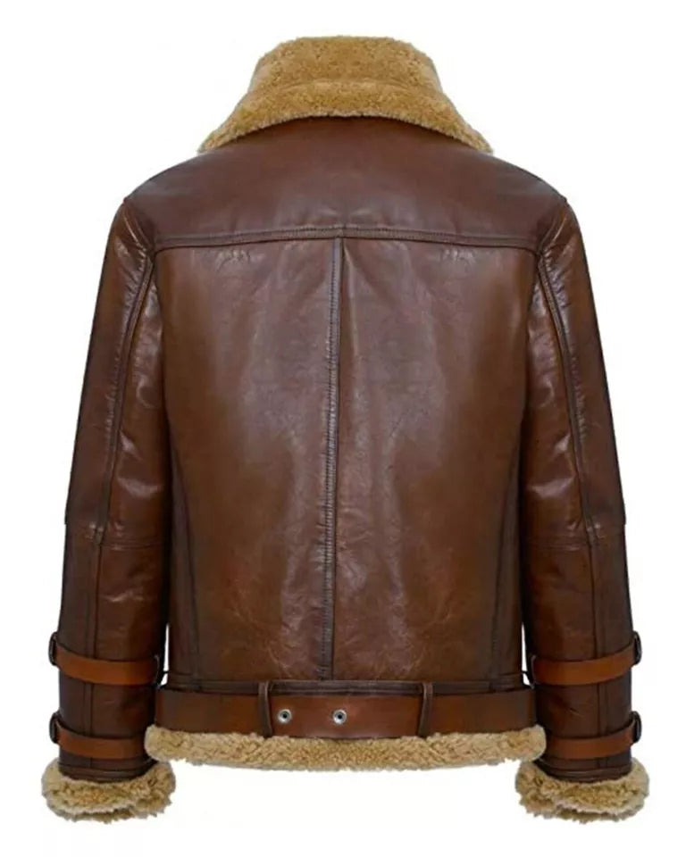 Airborne Legacy – Men’s Airforce RAF B3 Aviator Shearling Leather Jacket Luxequir Vogue