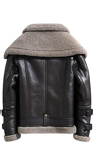Altitude Ace – Men’s Shearling-Lined Leather Aviator Jacket Luxequir Vogue