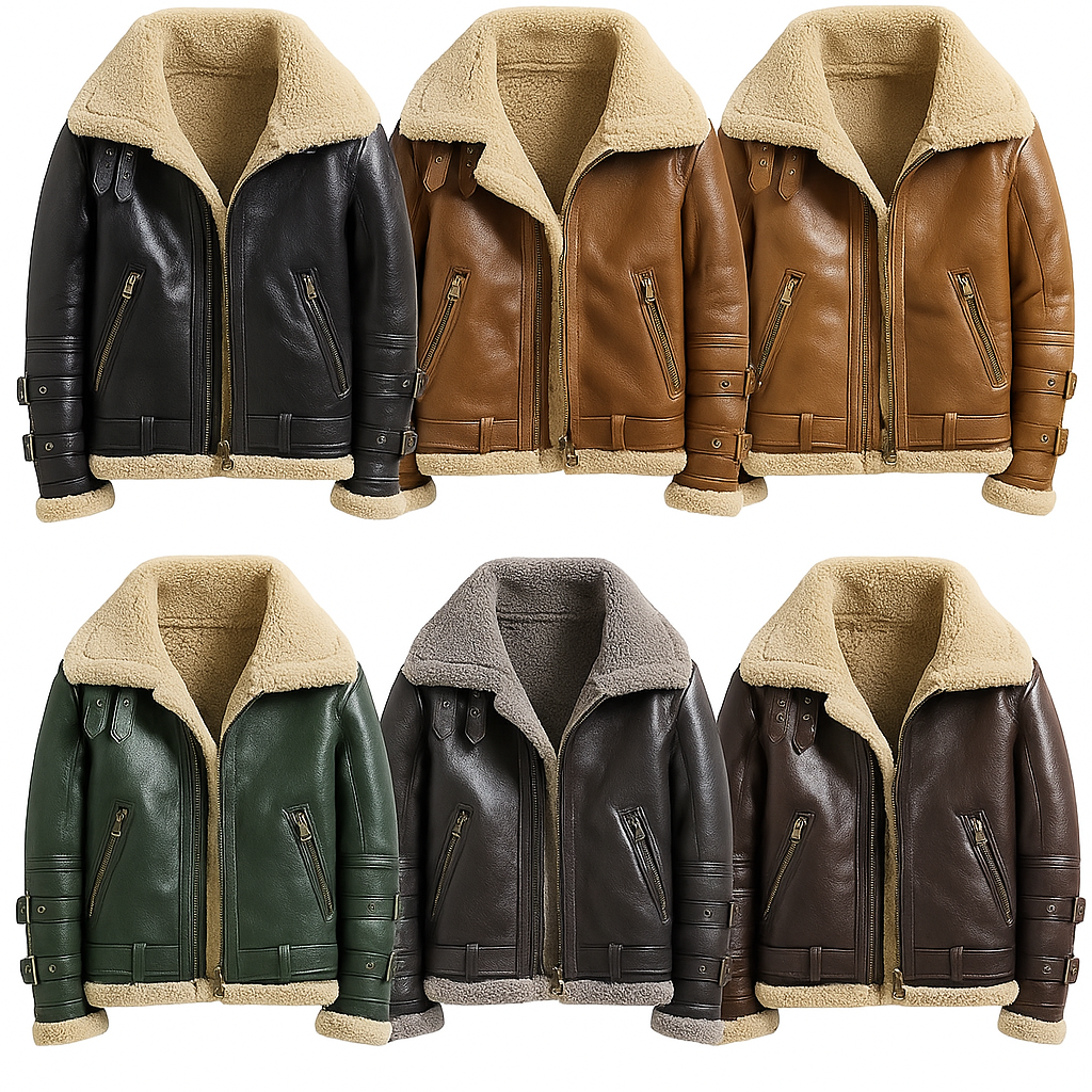 Altitude Ace – Men’s Shearling-Lined Leather Aviator Jacket Luxequir Vogue