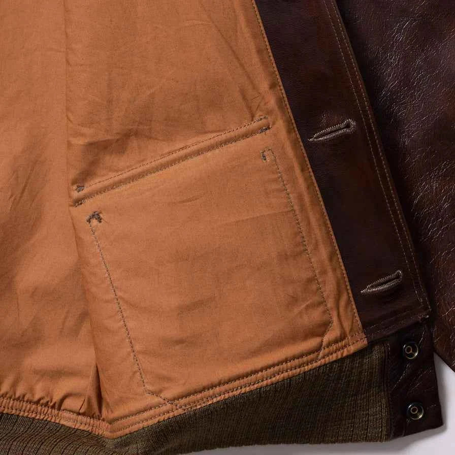 Seal Valor – Men’s Vintage A-1 Leather Bomber Jacket