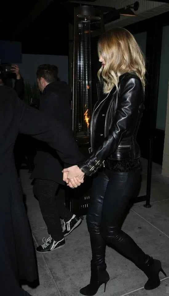 CELEBRITY New Women's Leather Jacket 100% Real Lambskin Style Motor Biker Jacket