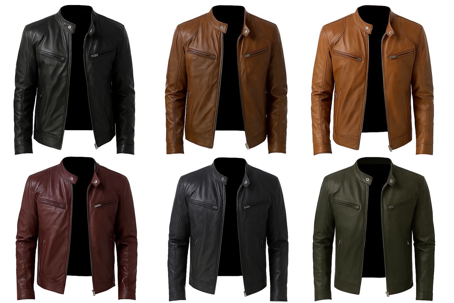 Café Forge – Men’s Brown Cowhide Leather Racer Jacket Luxequir Vogue