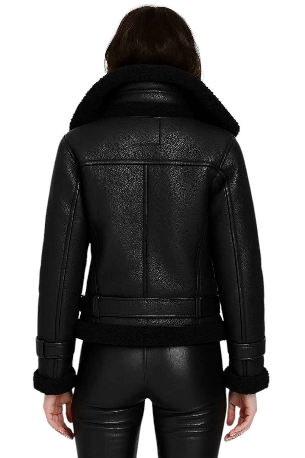 Hearthline Aviator – Women's Shearling-Lined Leather Flight Jacket