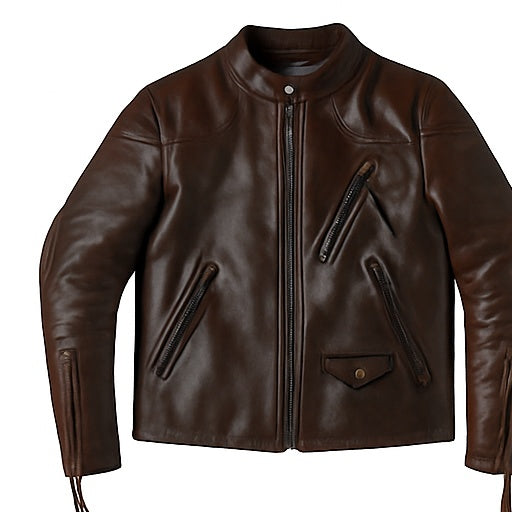 Iron Ember – Men’s Vintage Crunch Cowhide Leather Biker Jacket Luxequir Vogue