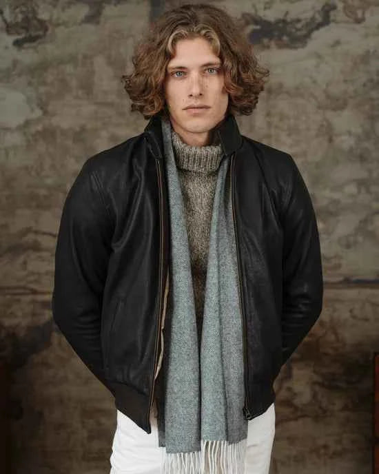 The Beaumont – Luxequir Signature Bomber in Deep Earth Leather