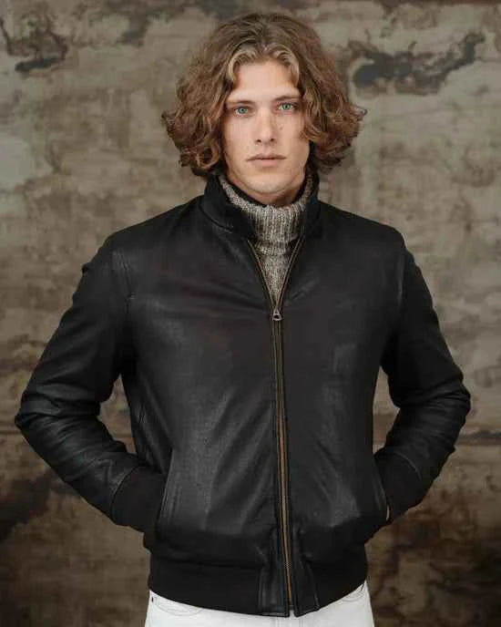 The Beaumont – Luxequir Signature Bomber in Deep Earth Leather