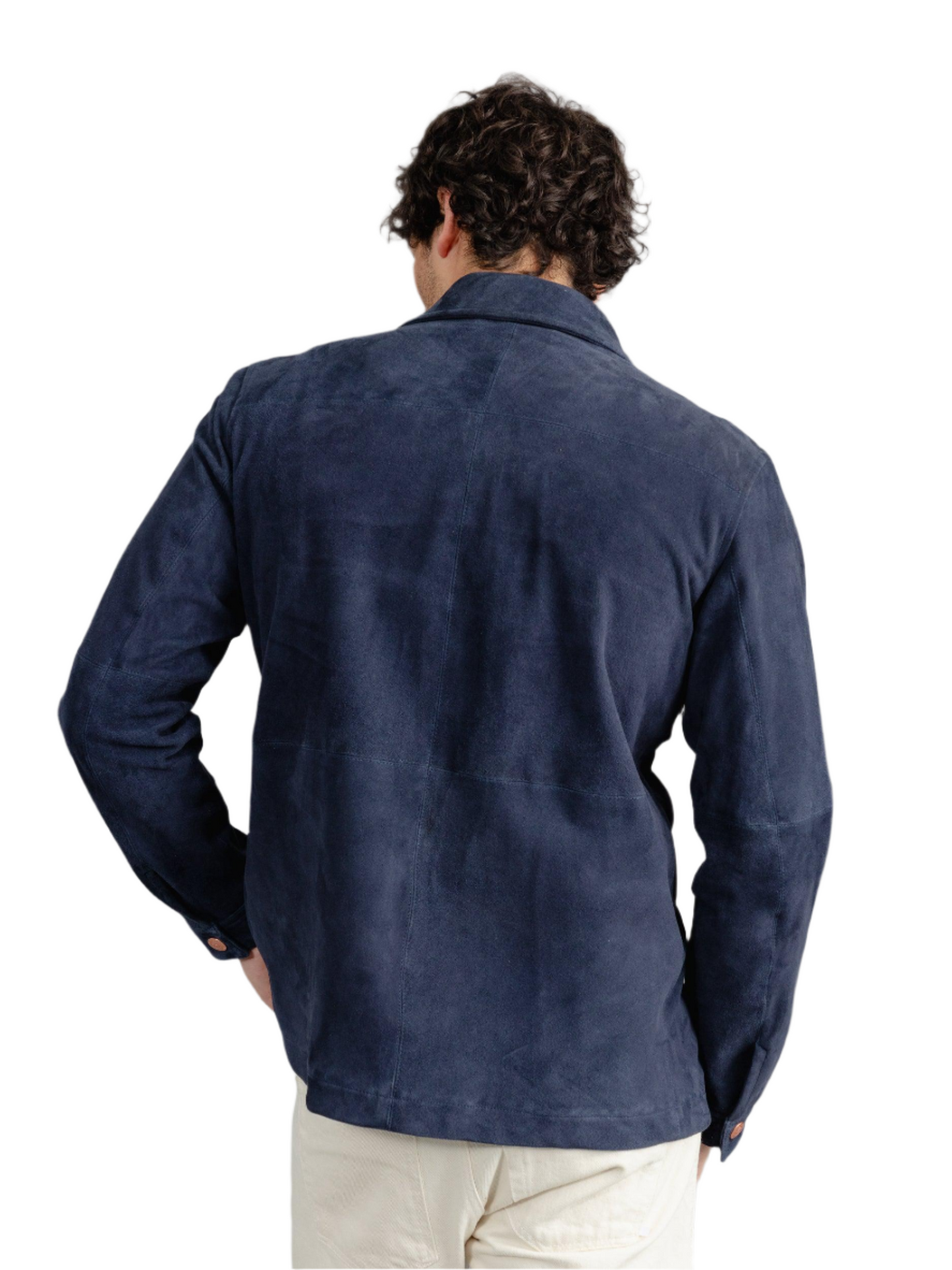 The Suede Panelled Overshirt – Luxequir Collection Navy Luxequir Vogue