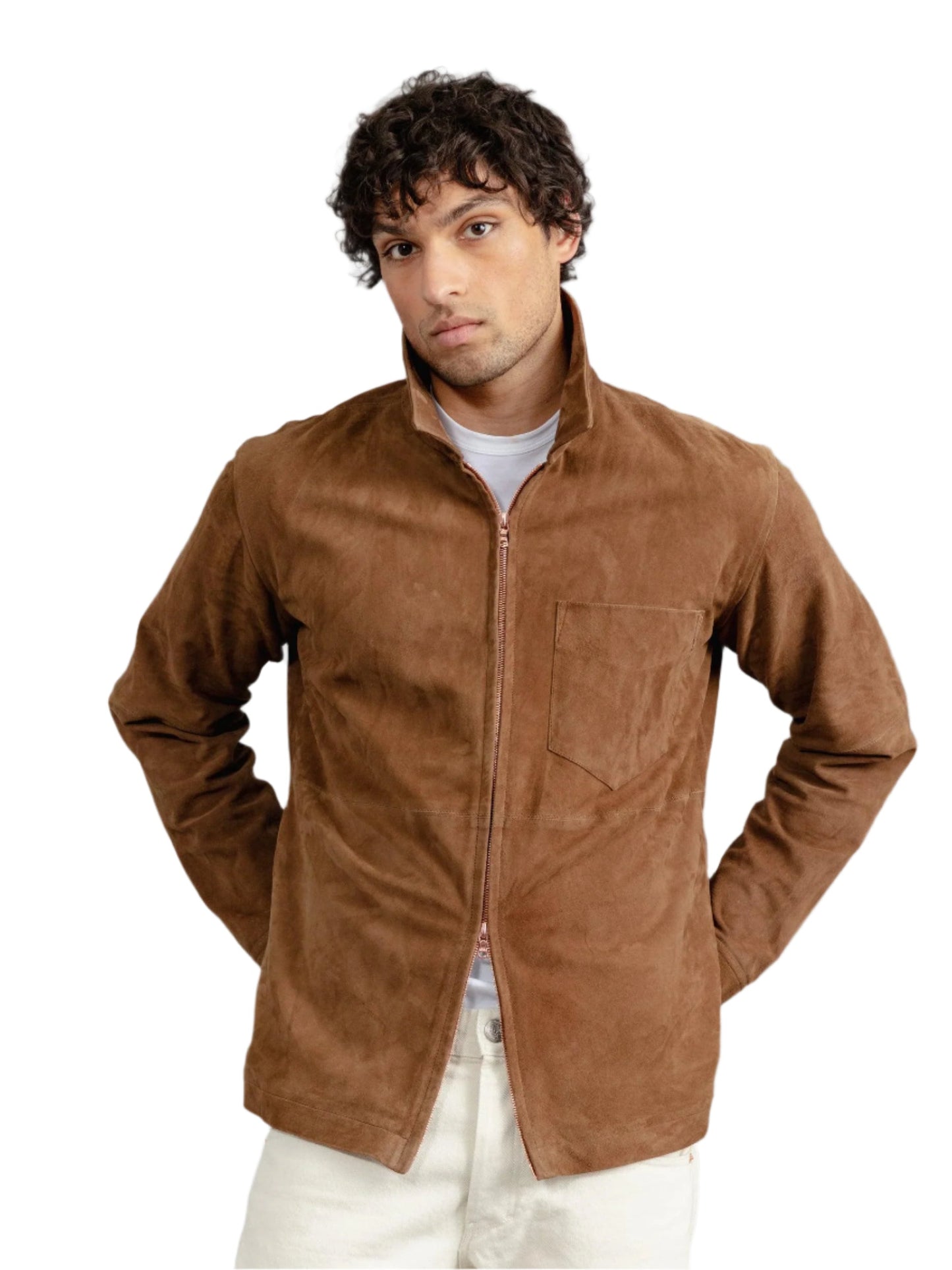 The Suede Panelled Overshirt – Luxe Tan Luxequir Vogue