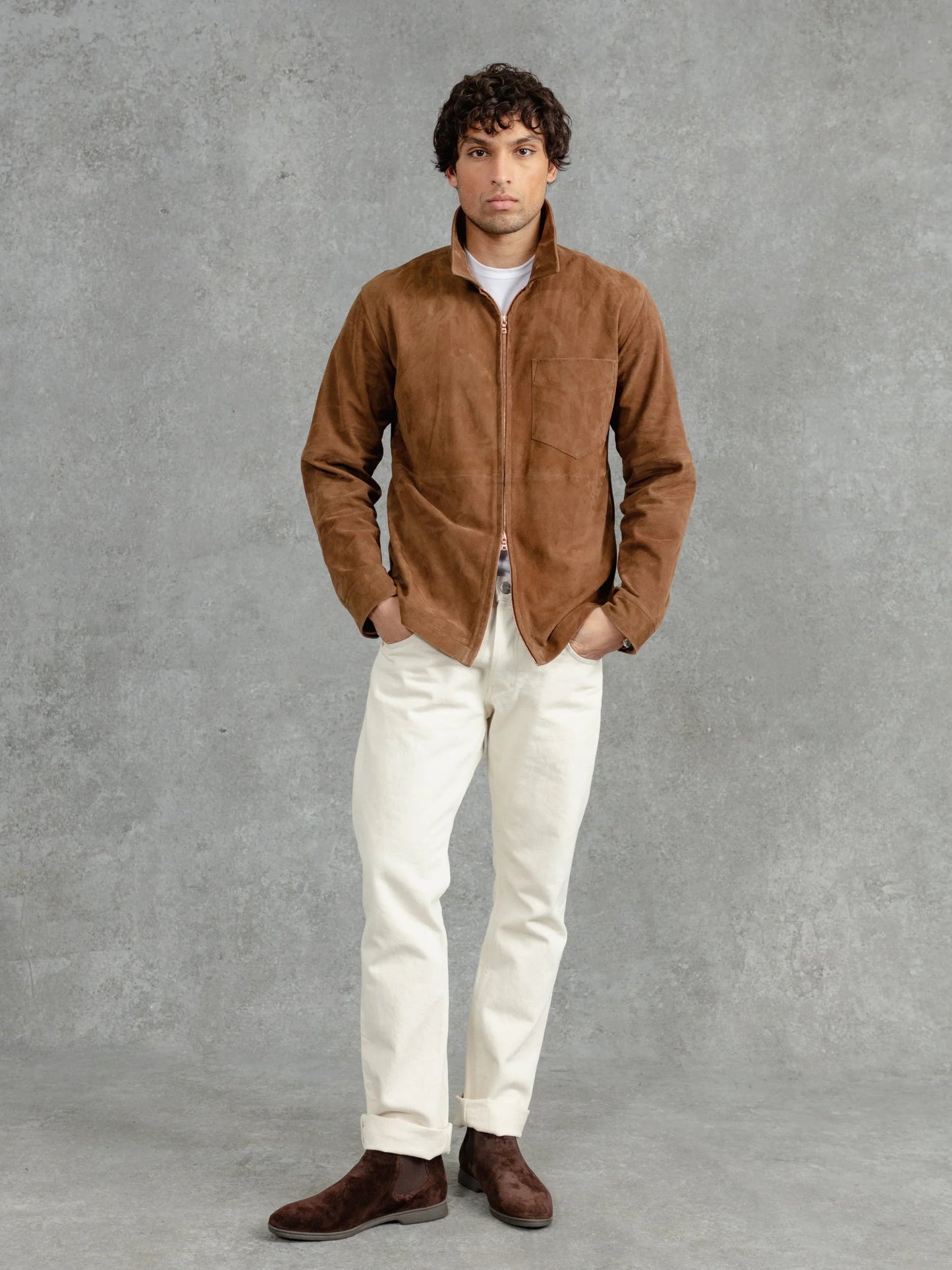 The Suede Panelled Overshirt – Luxe Tan Luxequir Vogue