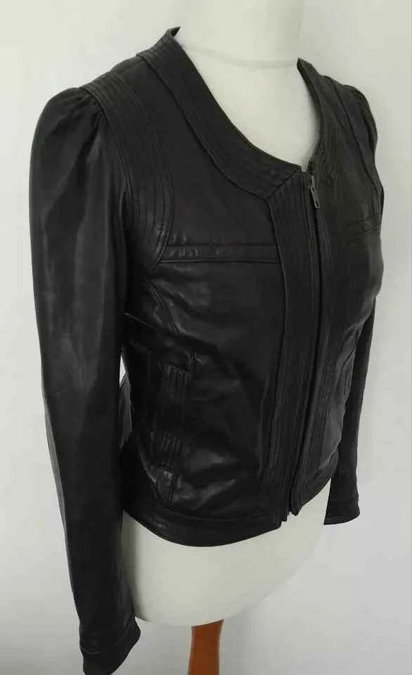 NEXT Nova Curve – Women’s Soft Real Leather Sculpted Jacket