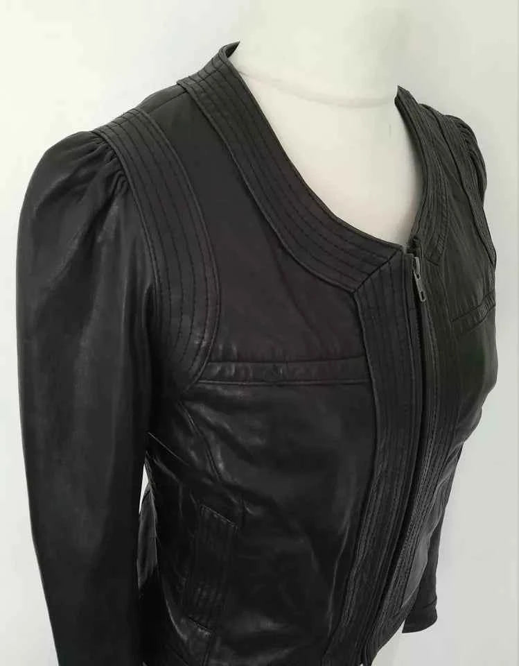 NEXT Nova Curve – Women’s Soft Real Leather Sculpted Jacket