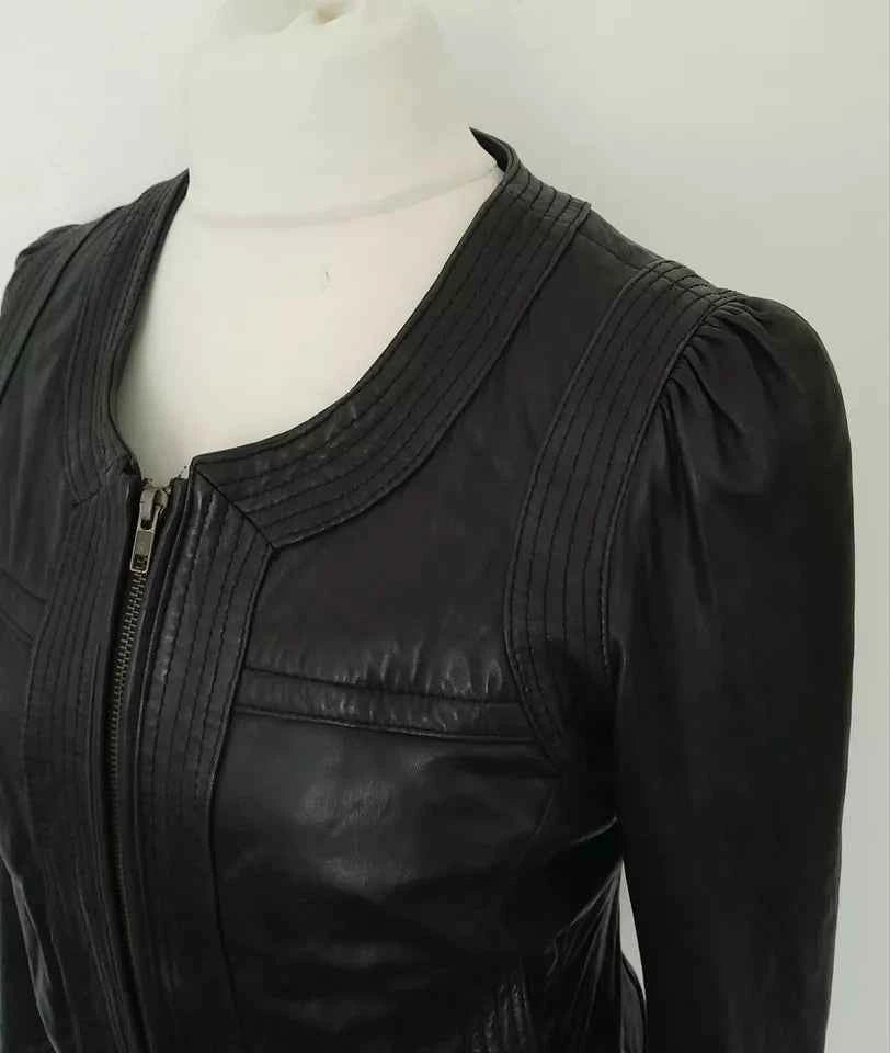NEXT Nova Curve – Women’s Soft Real Leather Sculpted Jacket