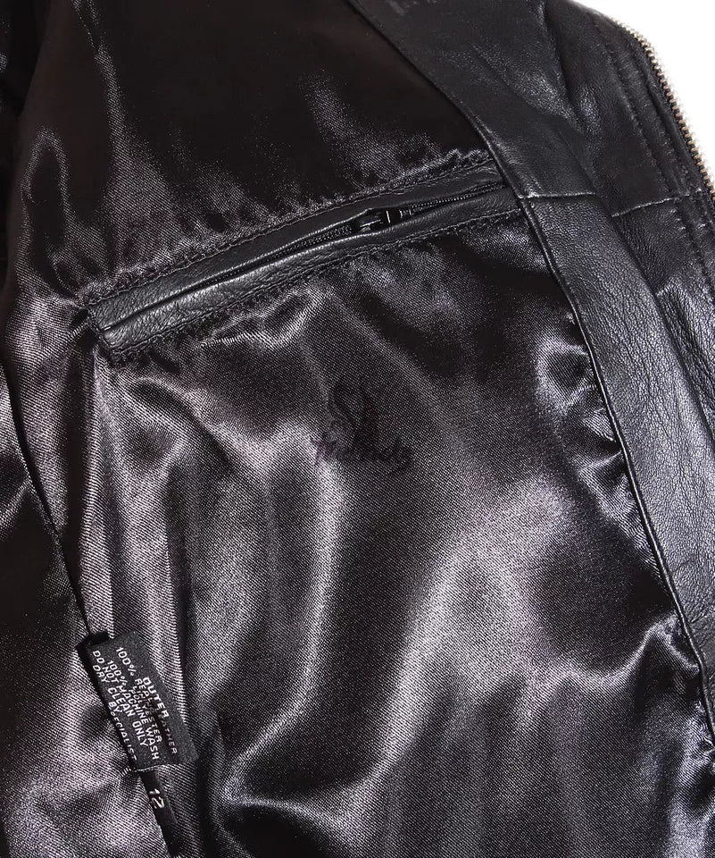 Luxequir-Ladies Leather Jacket Black Classic Fashion Real Leather Jacket Luxequir Vogue