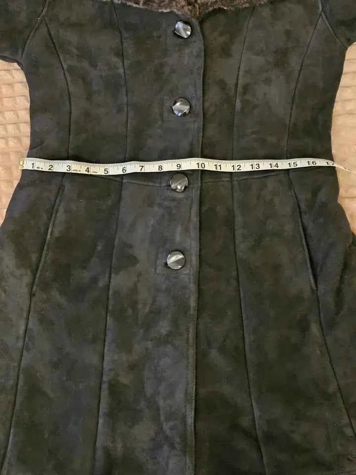 Luxequir-REAL 100% GENUINE SHEEPSKIN Shear ling Leather long Coat