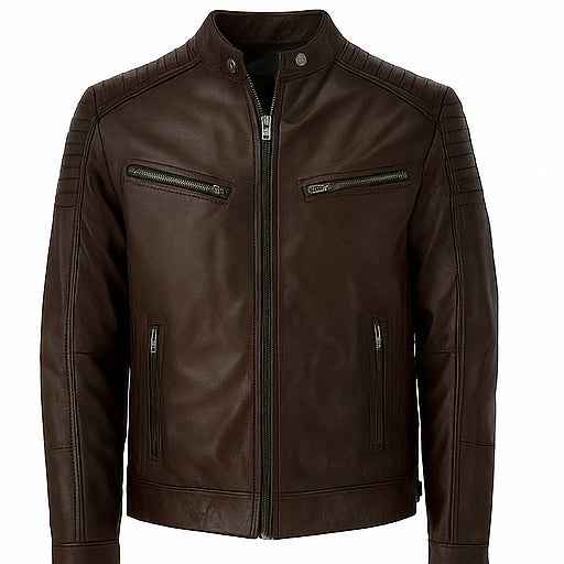 Shadowline – Men’s Quilted Shoulder Biker Leather Jacket
