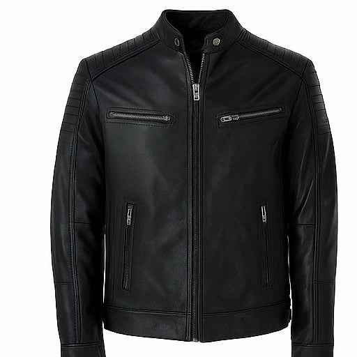 Shadowline – Men’s Quilted Shoulder Biker Leather Jacket