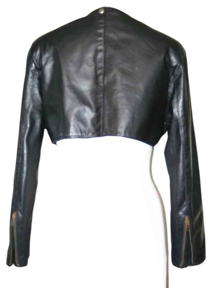 ZipperEdge Cropped Bolero – Women's Slim Fit Lambskin Shrug Jacket