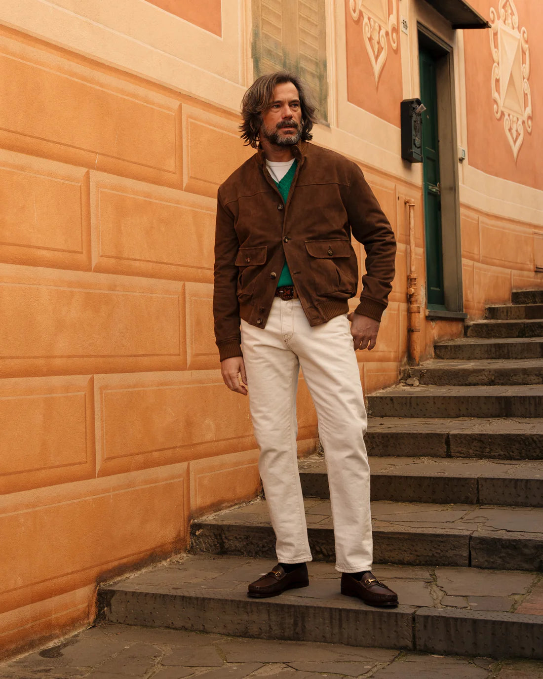 Compiano Heritage – Men’s Suede Leather Bomber Jacket Luxequir Vogue