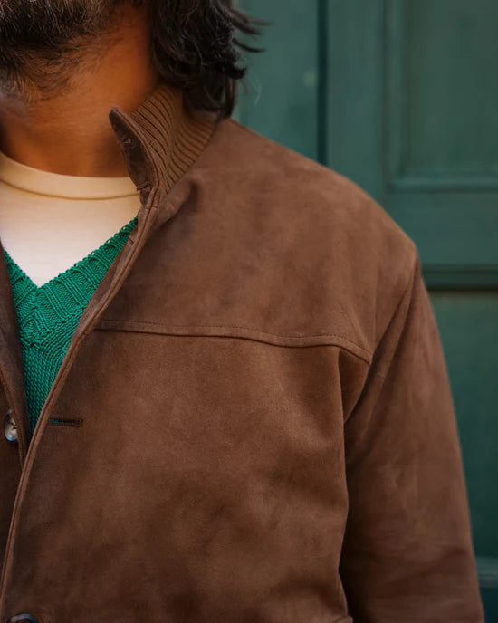 Compiano Heritage – Men’s Suede Leather Bomber Jacket Luxequir Vogue