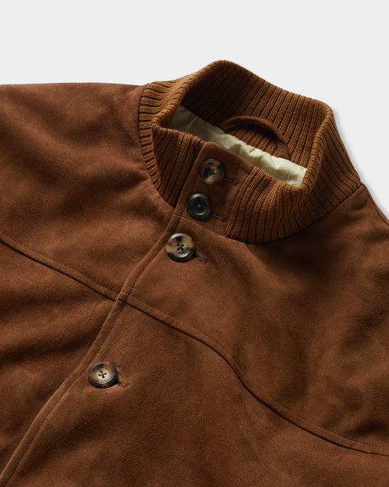 Compiano Heritage – Men’s Suede Leather Bomber Jacket Luxequir Vogue