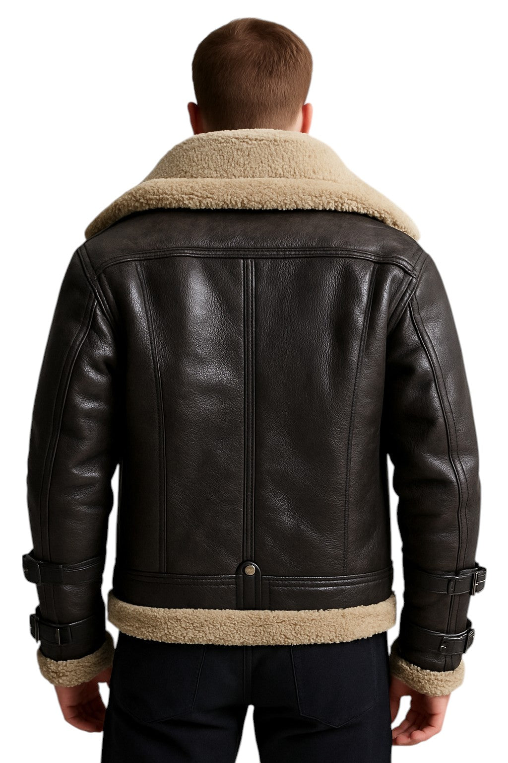 Altitude Ace – Men’s Shearling-Lined Leather Aviator Jacket Luxequir Vogue