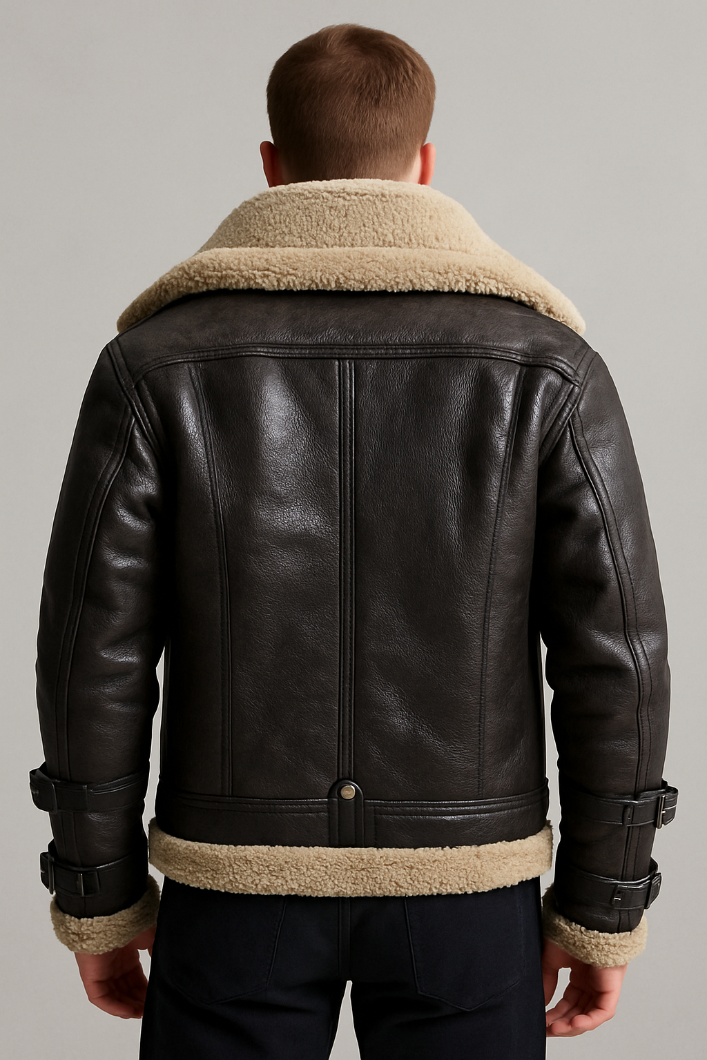 Altitude Ace – Men’s Shearling-Lined Leather Aviator Jacket Luxequir Vogue