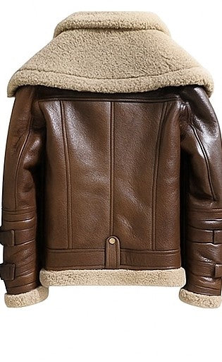 Altitude Ace – Men’s Shearling-Lined Leather Aviator Jacket Luxequir Vogue