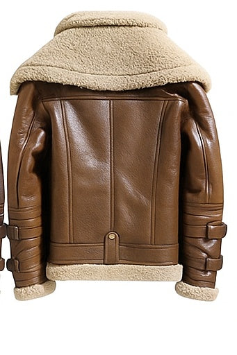 Altitude Ace – Men’s Shearling-Lined Leather Aviator Jacket Luxequir Vogue