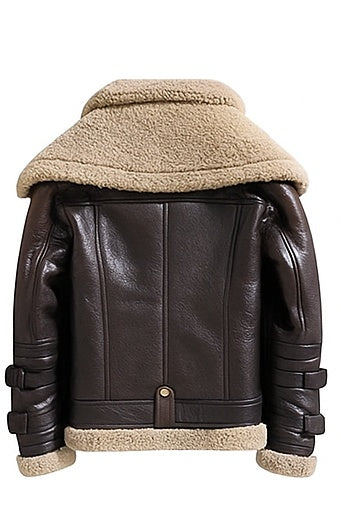Altitude Ace – Men’s Shearling-Lined Leather Aviator Jacket Luxequir Vogue
