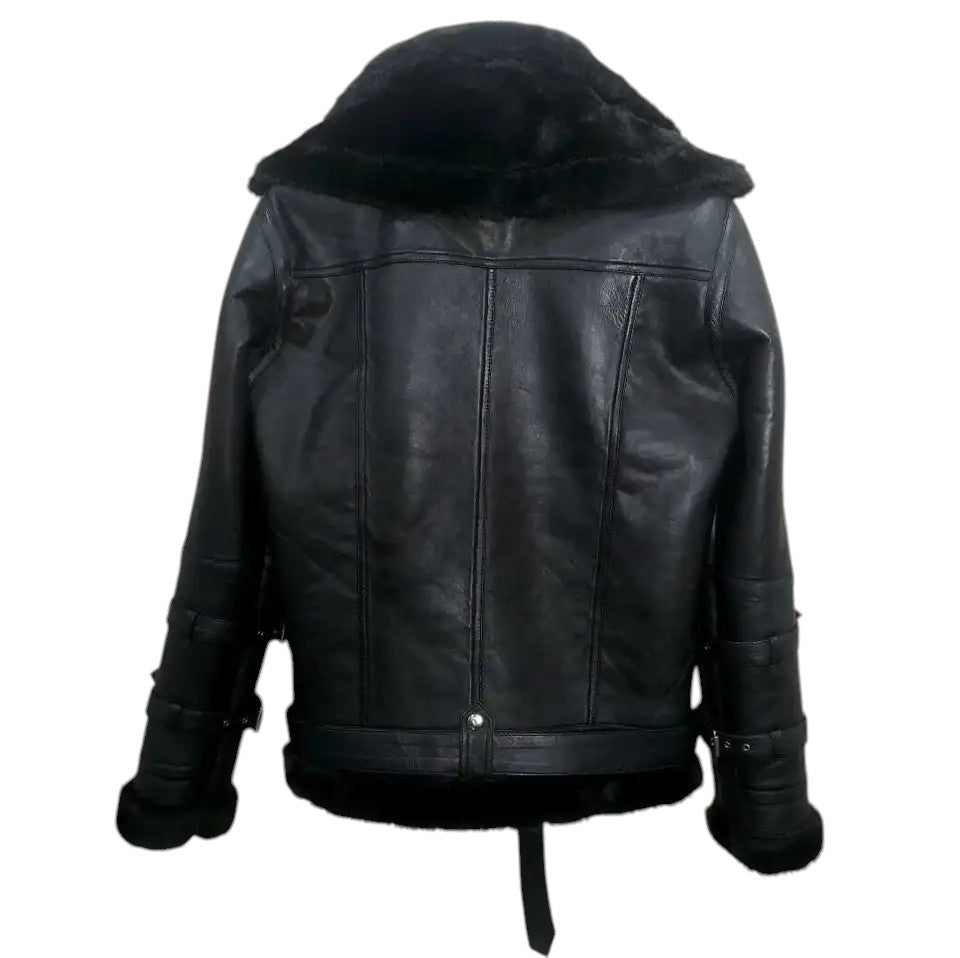 Altitude Ace – Men’s Shearling-Lined Leather Aviator Jacket Luxequir Vogue