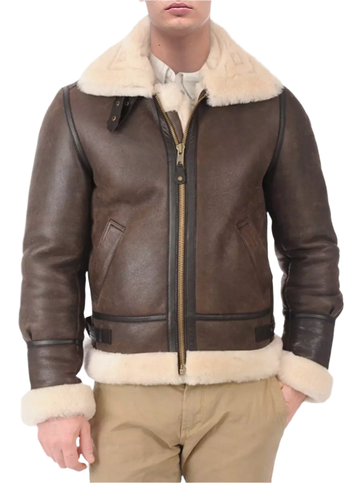 B3100 Shearling – Men’s Aviator Fur-Lined Leather Jacket Luxequir Vogue