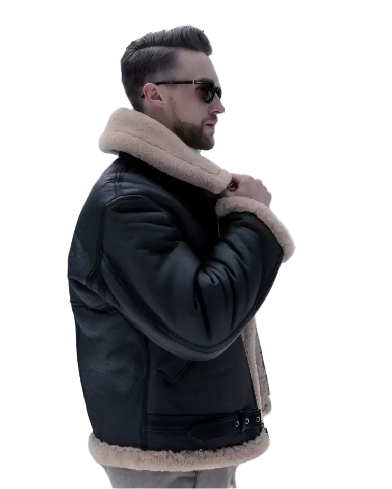 Black B3 Shearling Aviator – Real RAF Bomber Jacket Luxequir Vogue