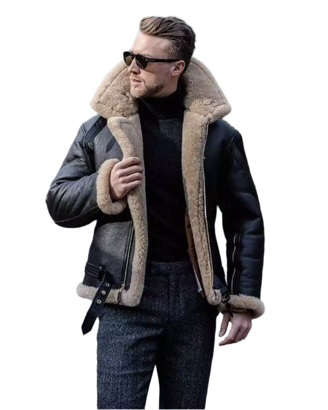 Black B3 Shearling Aviator – Real RAF Bomber Jacket