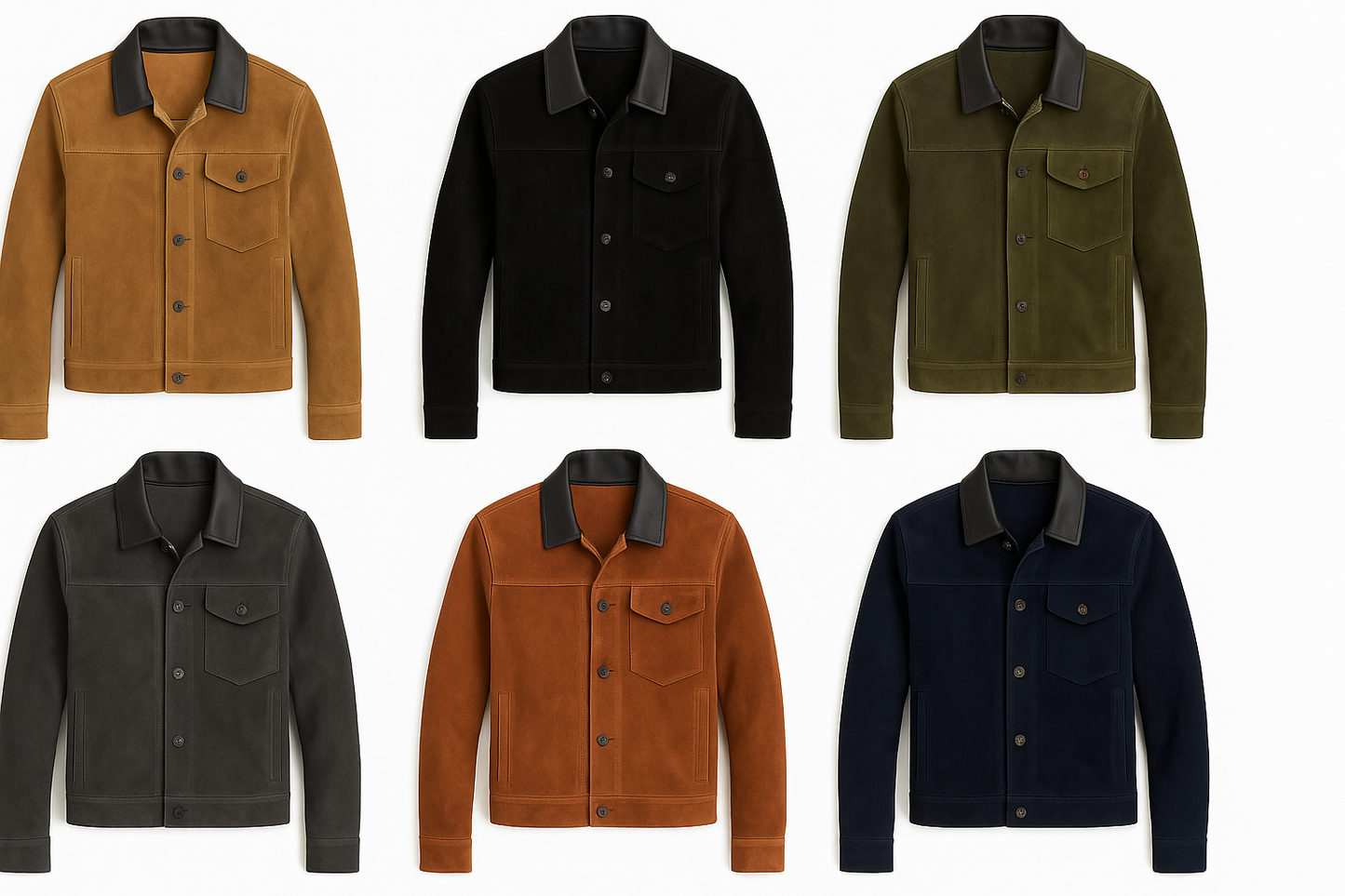 Bronzed Oak Suede Trucker – Classic Fit Luxequir Vogue