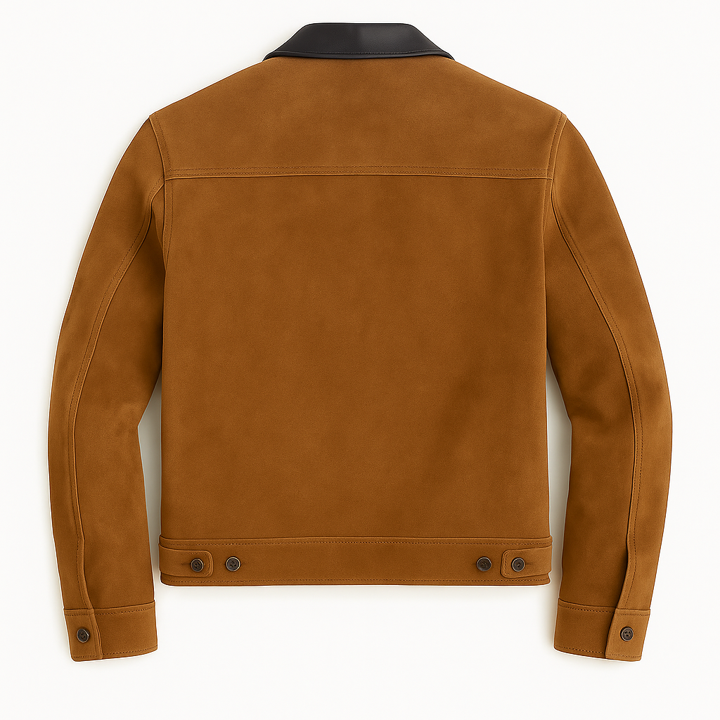 Bronzed Oak Suede Trucker – Classic Fit Luxequir Vogue