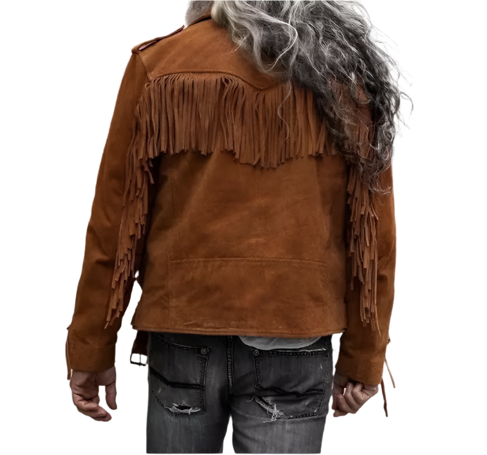 Canyon Rebel – Men’s Vintage Brown Suede Fringe Jacket Luxequir Vogue