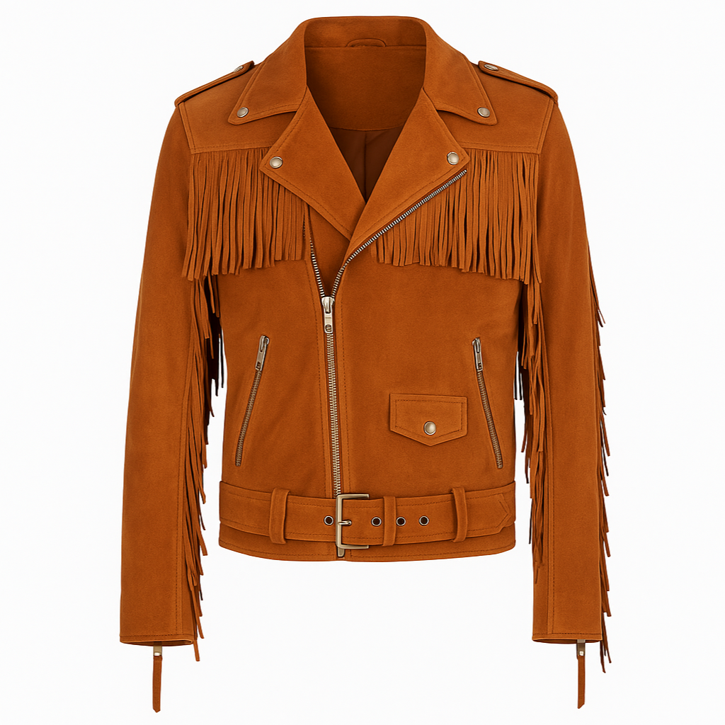 Canyon Rebel – Men’s Vintage Brown Suede Fringe Jacket Luxequir Vogue