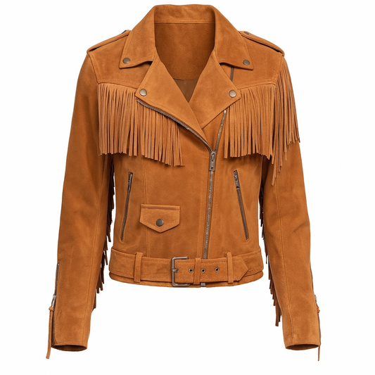 Canyon Rebel – Men’s Vintage Brown Suede Fringe Jacket Luxequir Vogue