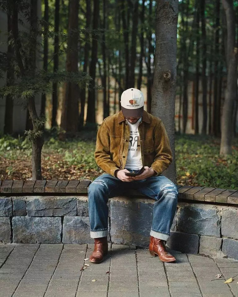 Canyon Rust Trucker – Classic Cow Suede Luxequir Vogue