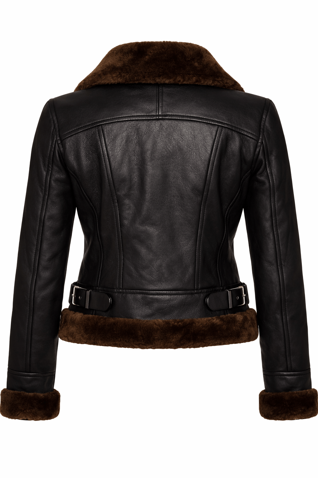 Nordic Ember™ Black Sheepskin Fur Winter Coat
