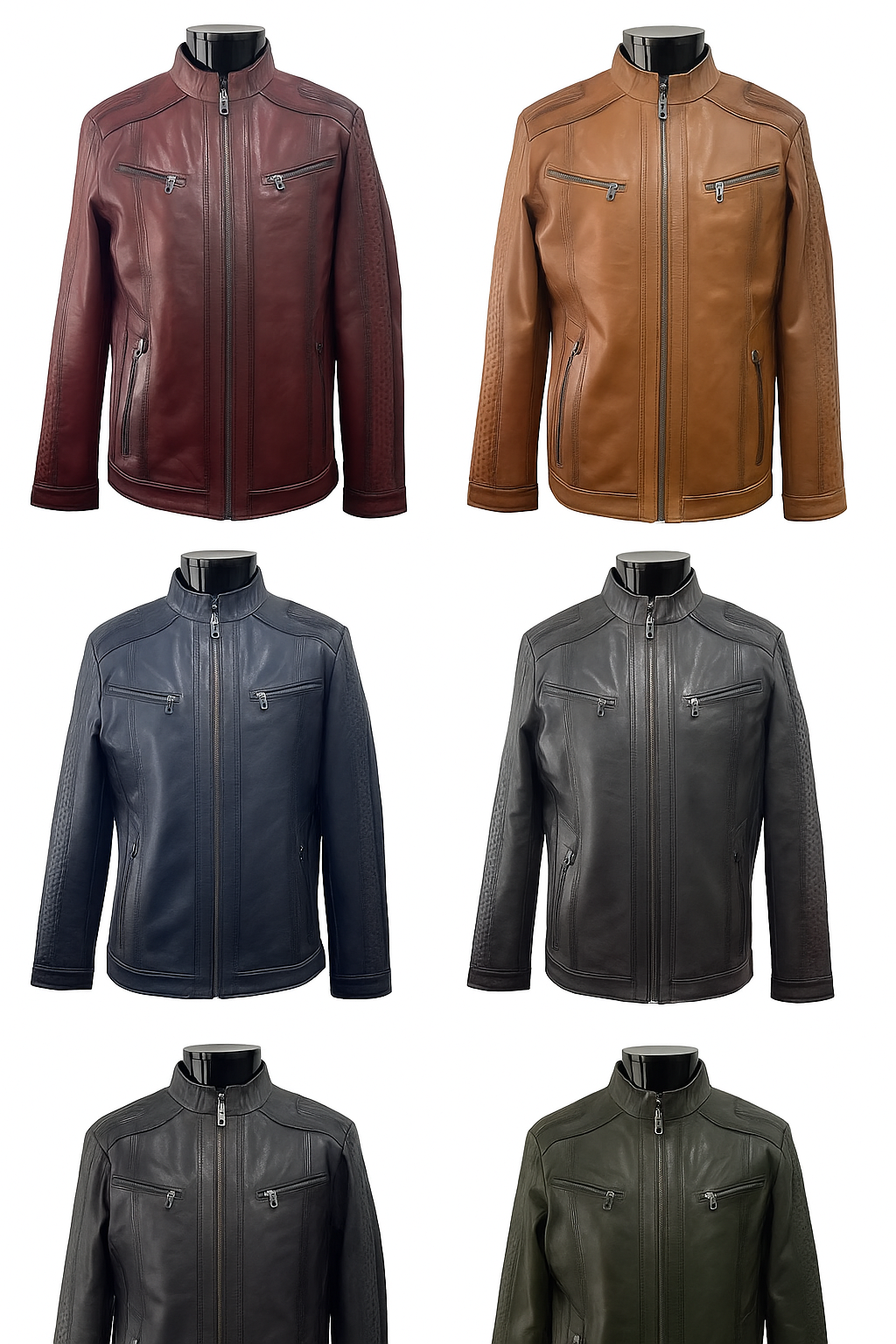 Crimson Grid – Men’s Maroon Textured Biker Leather Jacket Luxequir Vogue