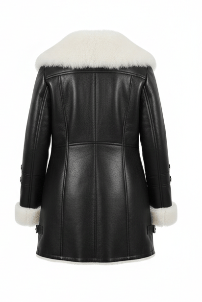 Arctic Envy Women’s Shearling Leather Coat Faux Fur Luxequir Vogue