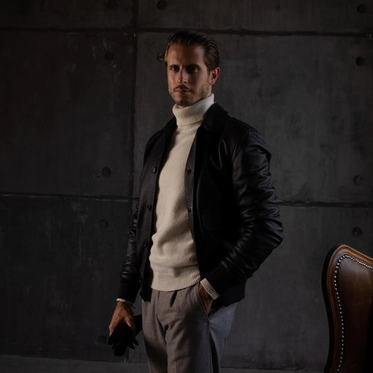 Rifugio Iconic Deerskin Beaver Jacket – Ivory Black Luxequir Vogue