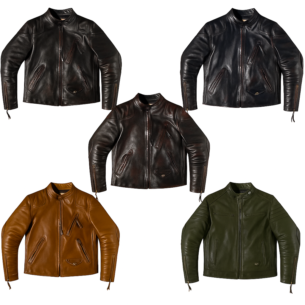 Iron Ember – Men’s Vintage Crunch Cowhide Leather Biker Jacket Luxequir Vogue