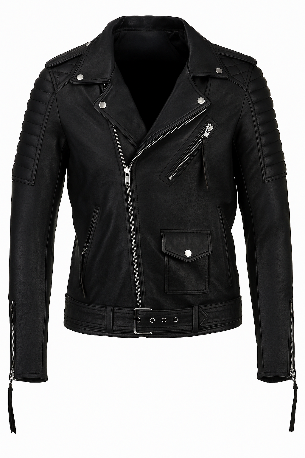 Iron Reign – Men’s Quilted Armored Biker Leather Jacket Luxequir Vogue