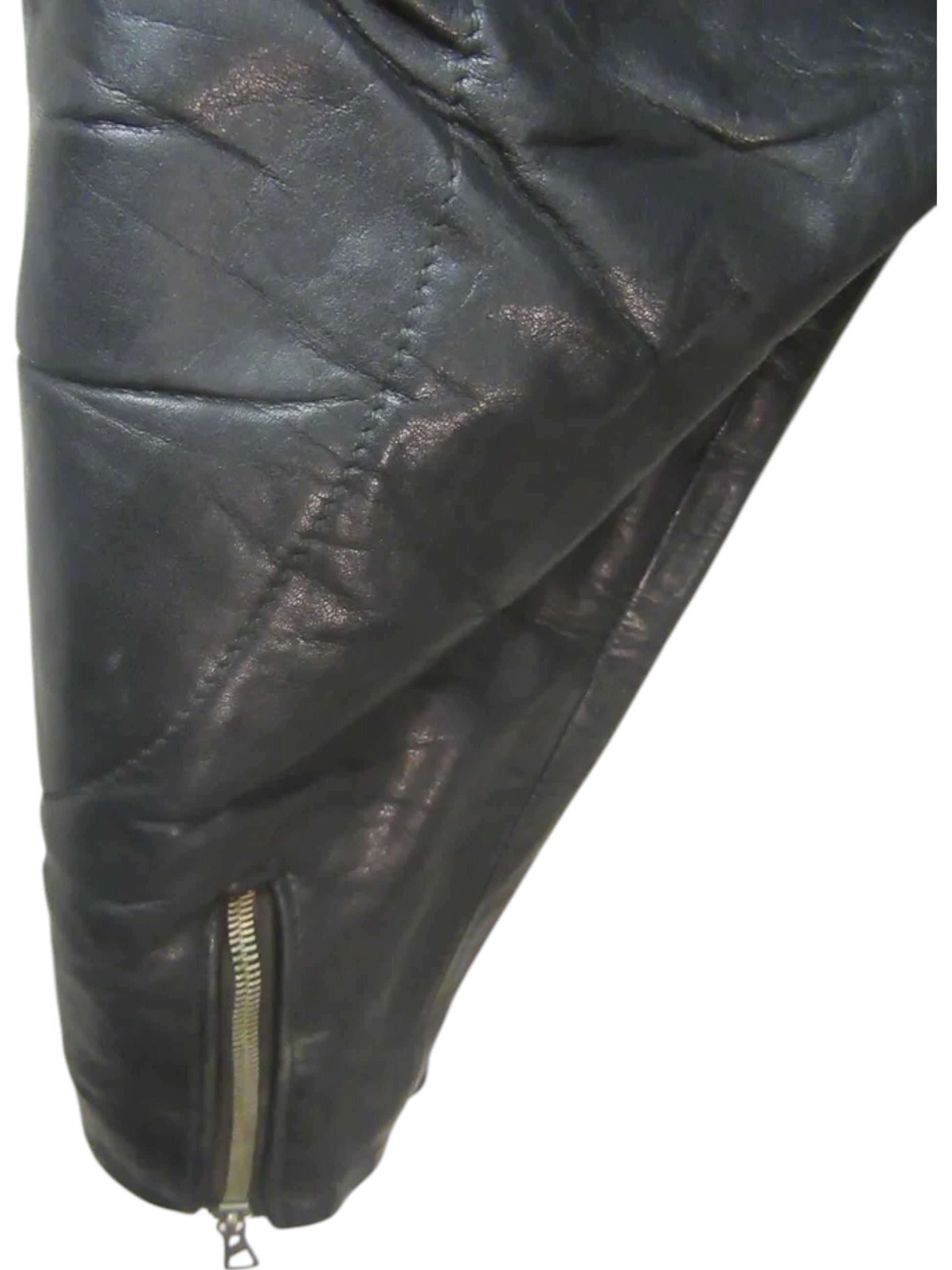 Iron Revolt – 70s Vintage Black Leather Motorcycle Jacket Luxequir Vogue