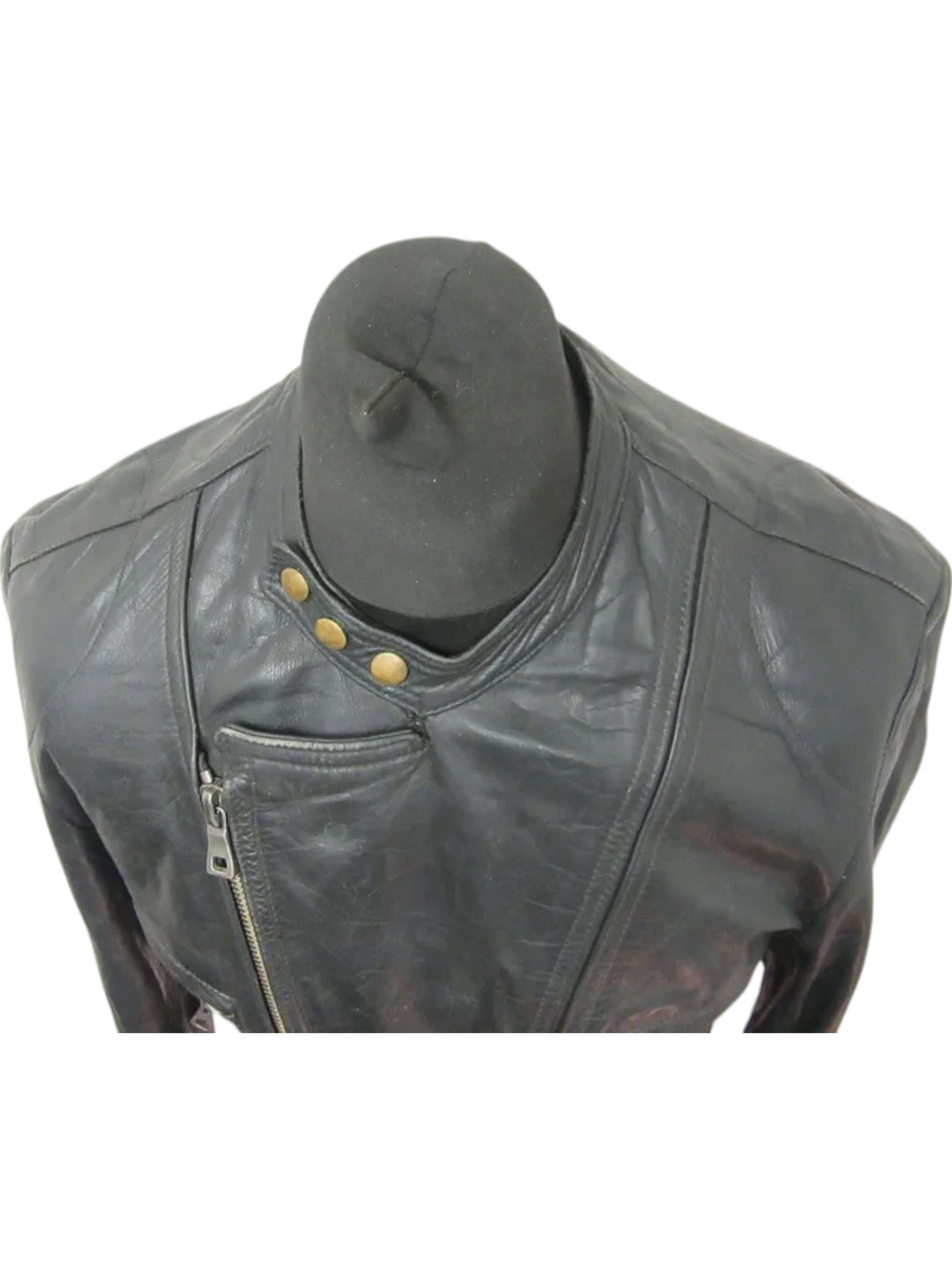 Iron Revolt – 70s Vintage Black Leather Motorcycle Jacket Luxequir Vogue