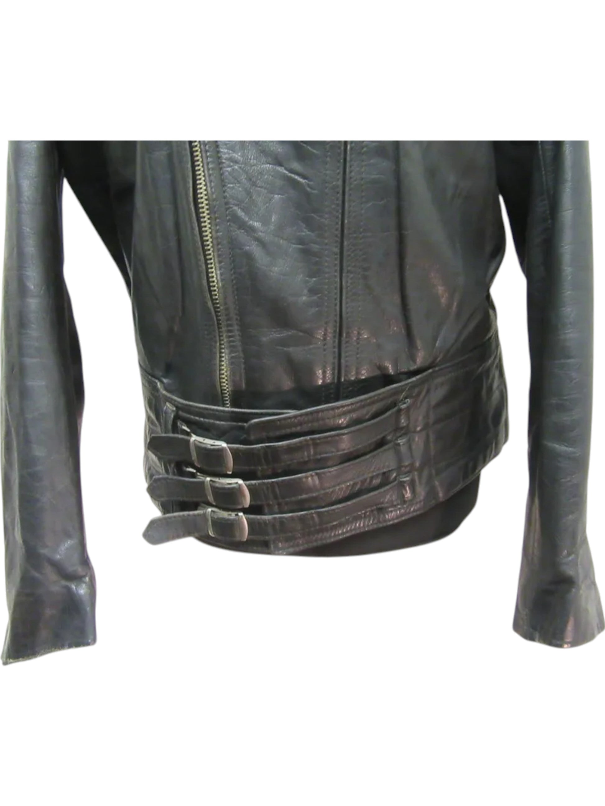 Iron Revolt – 70s Vintage Black Leather Motorcycle Jacket Luxequir Vogue