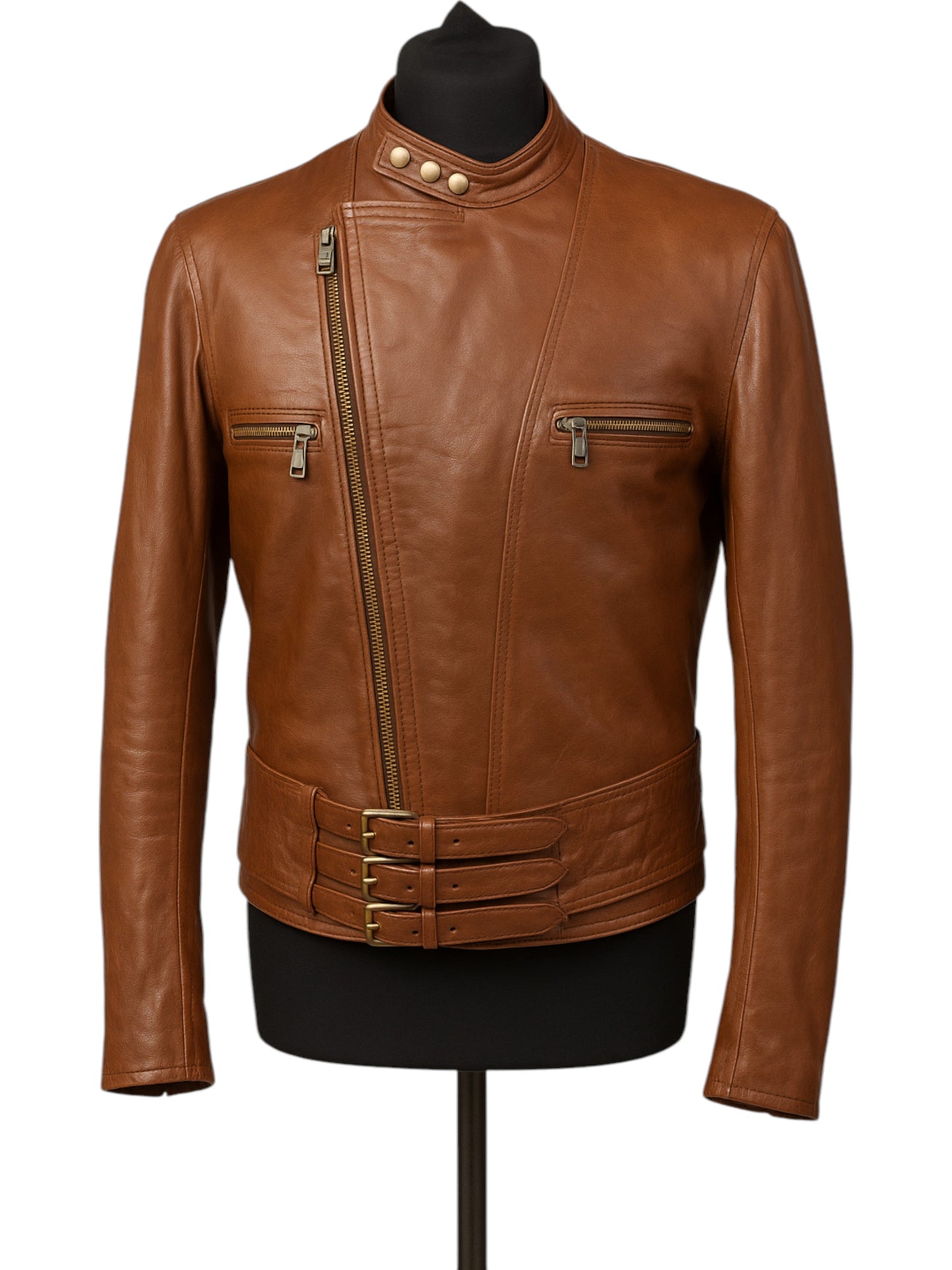 Iron Revolt – 70s Vintage Black Leather Motorcycle Jacket Luxequir Vogue
