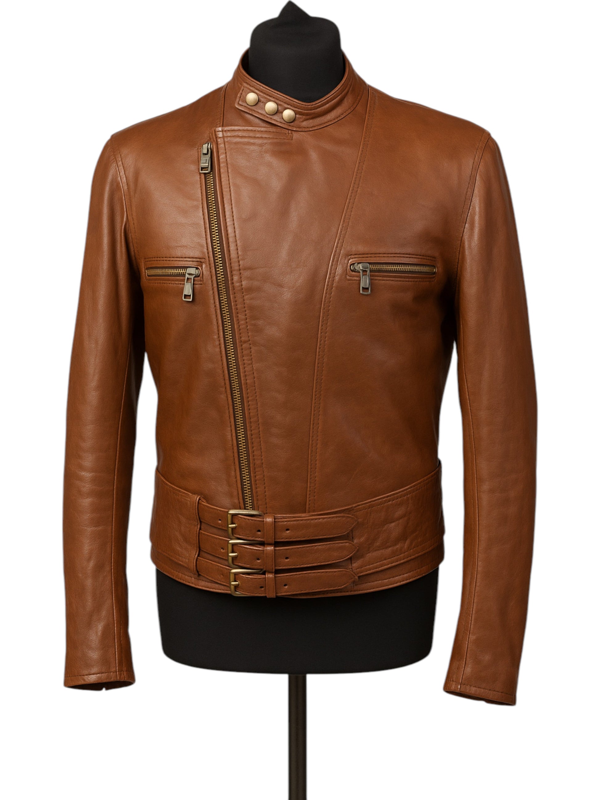 Iron Revolt – 70s Vintage Black Leather Motorcycle Jacket Luxequir Vogue